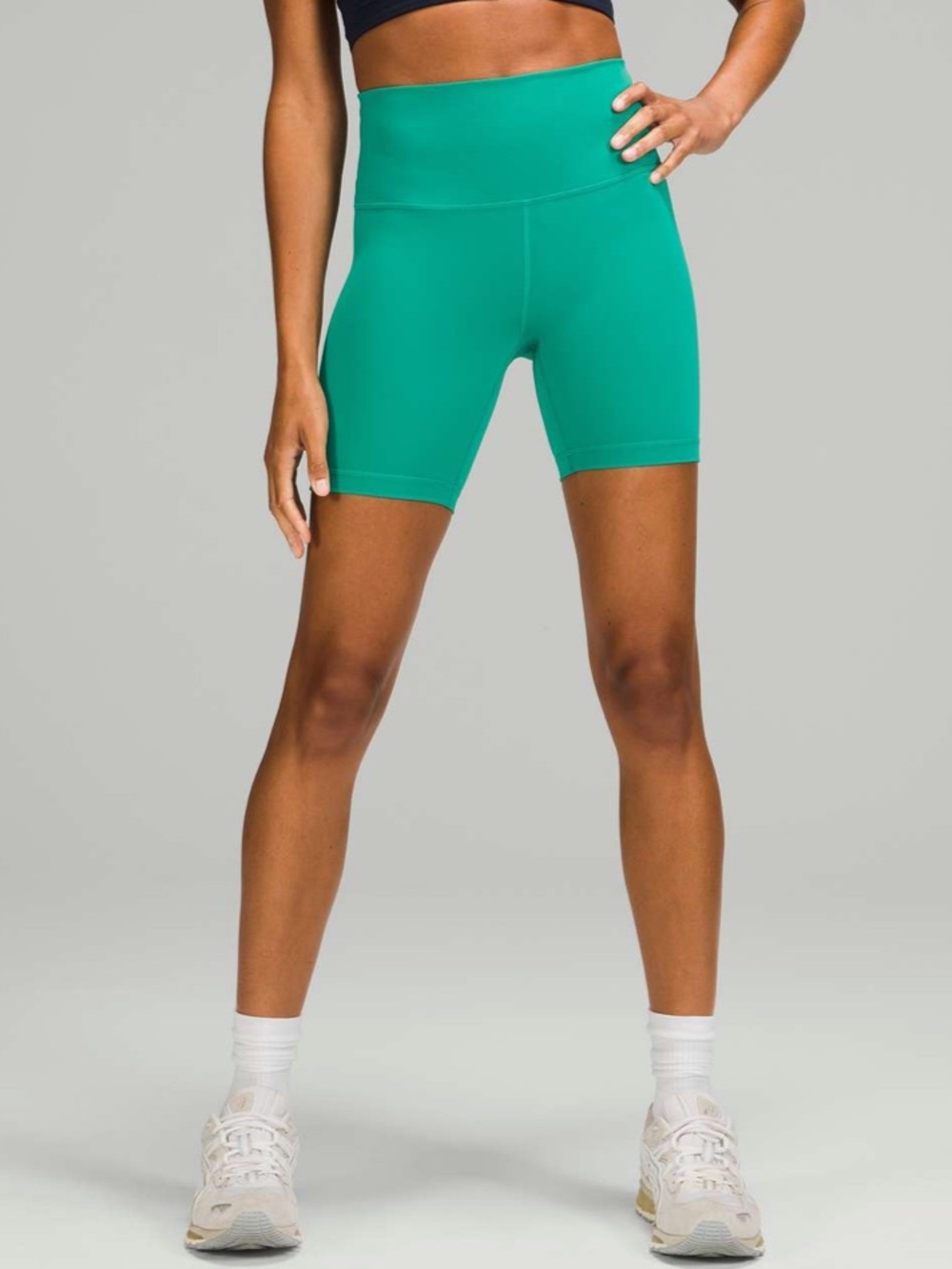 Lululemon Wunder Train High-Rise Bike Short 6" Green Size 0 W7BESS